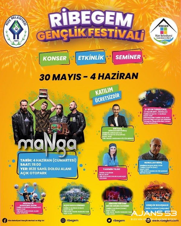 RİBEGEM, GENÇLİK FESTİVALİNE SAYILI GÜNLER KALDI…